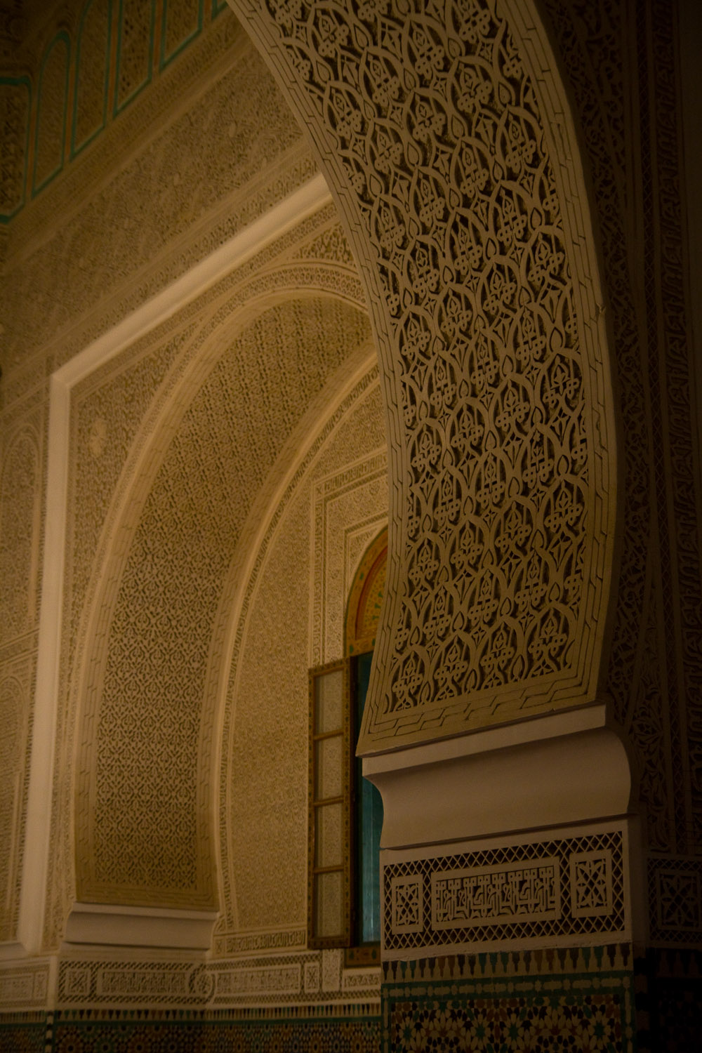 Detalle de la yesería del mausoleo de Moulay Ismail - Meknès, Marruecos