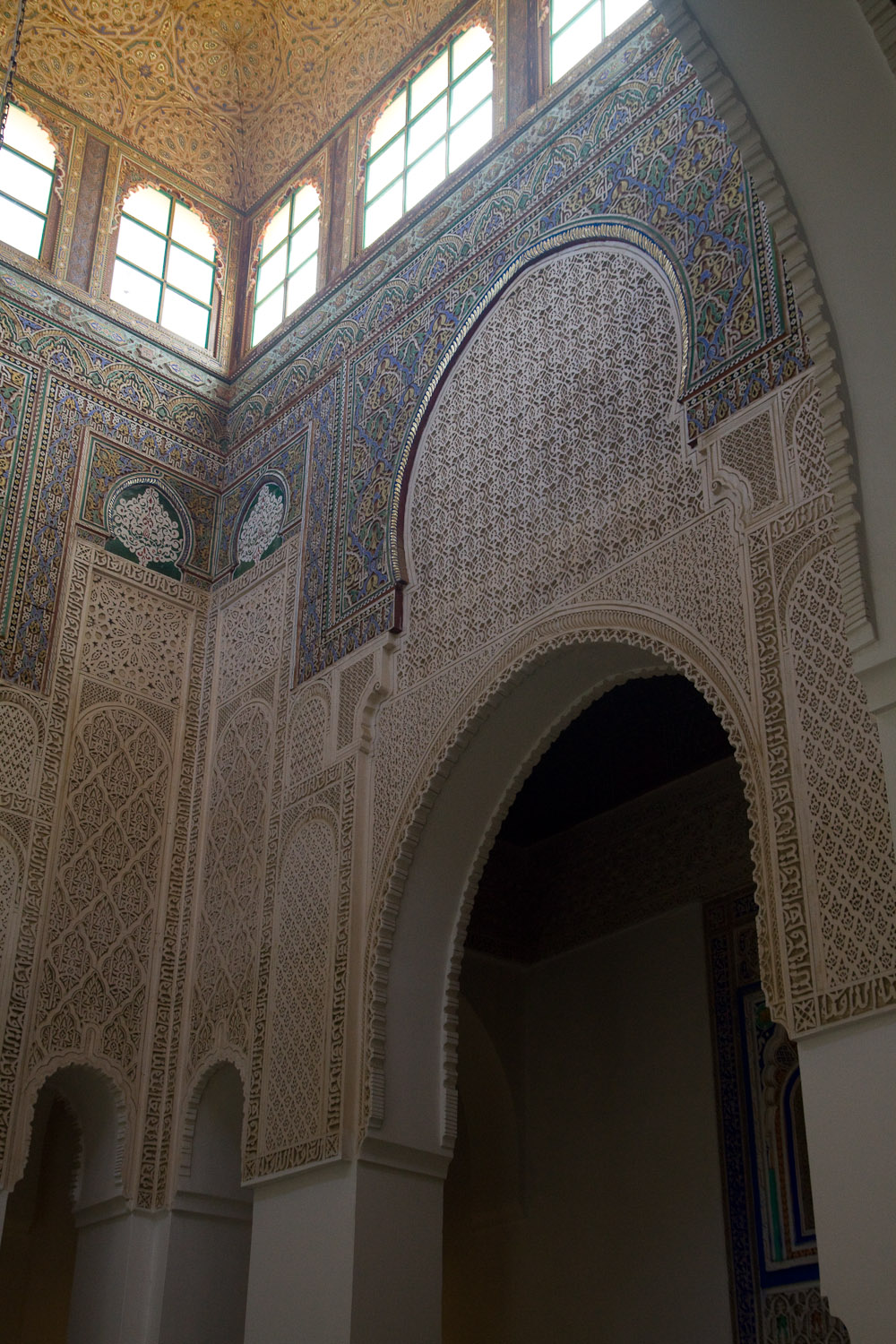 Detalle del interior del mausoleo de Moulay Ismail - Meknès, Marruecos