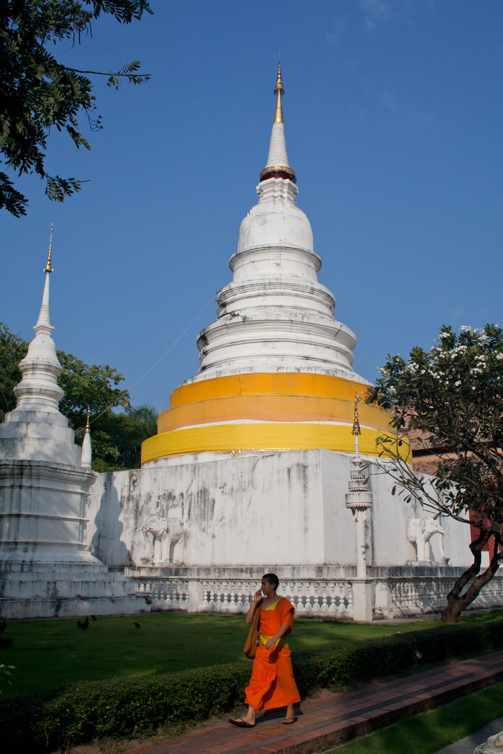 Wat Phra Singh, uno de los templos budistas en Chiang Mai, Tailandia