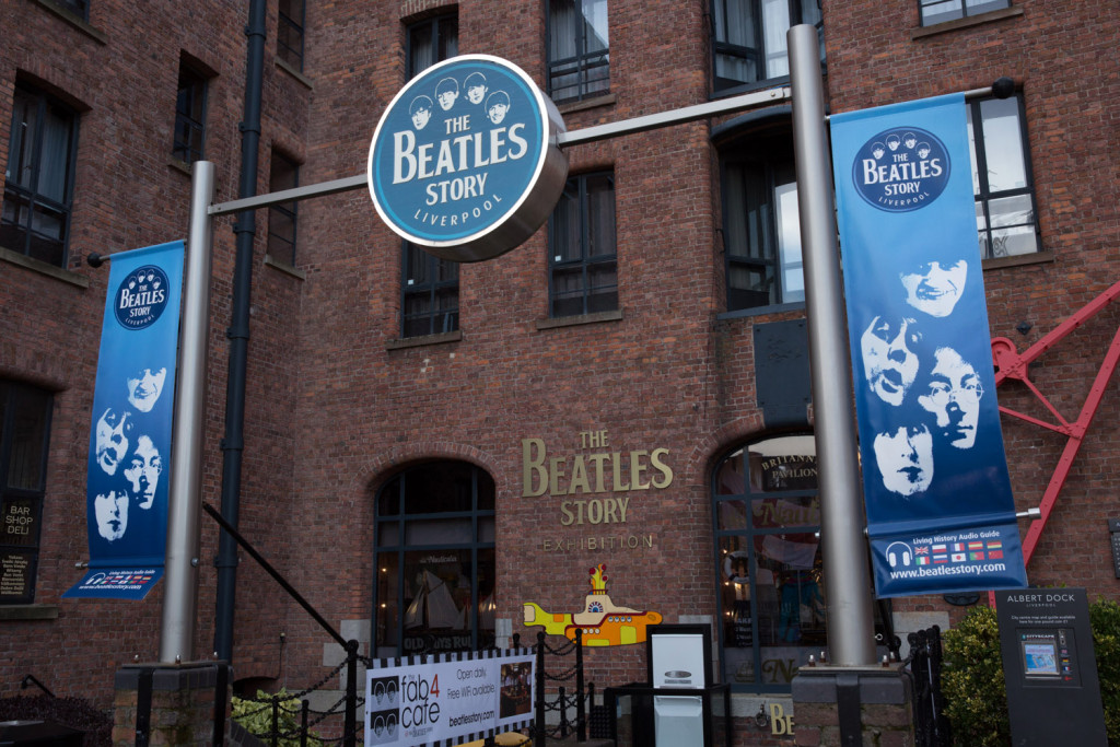 La entrada a The Beatles Story Exhibition. 