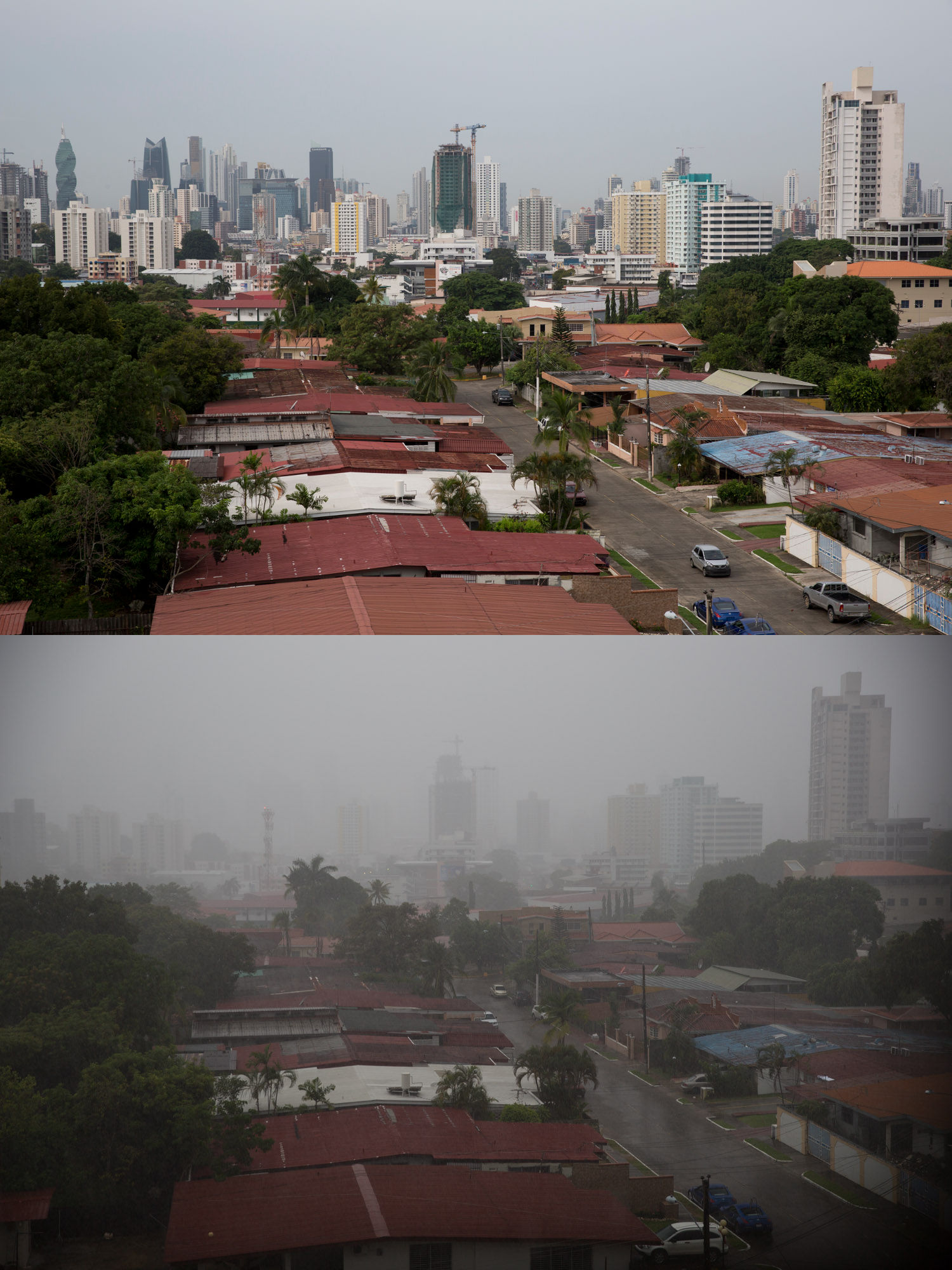 Cómo se ve una tormenta tropical en la ciudad de Panamá