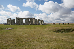 Visitantes en Stonehenge, Inglaterra