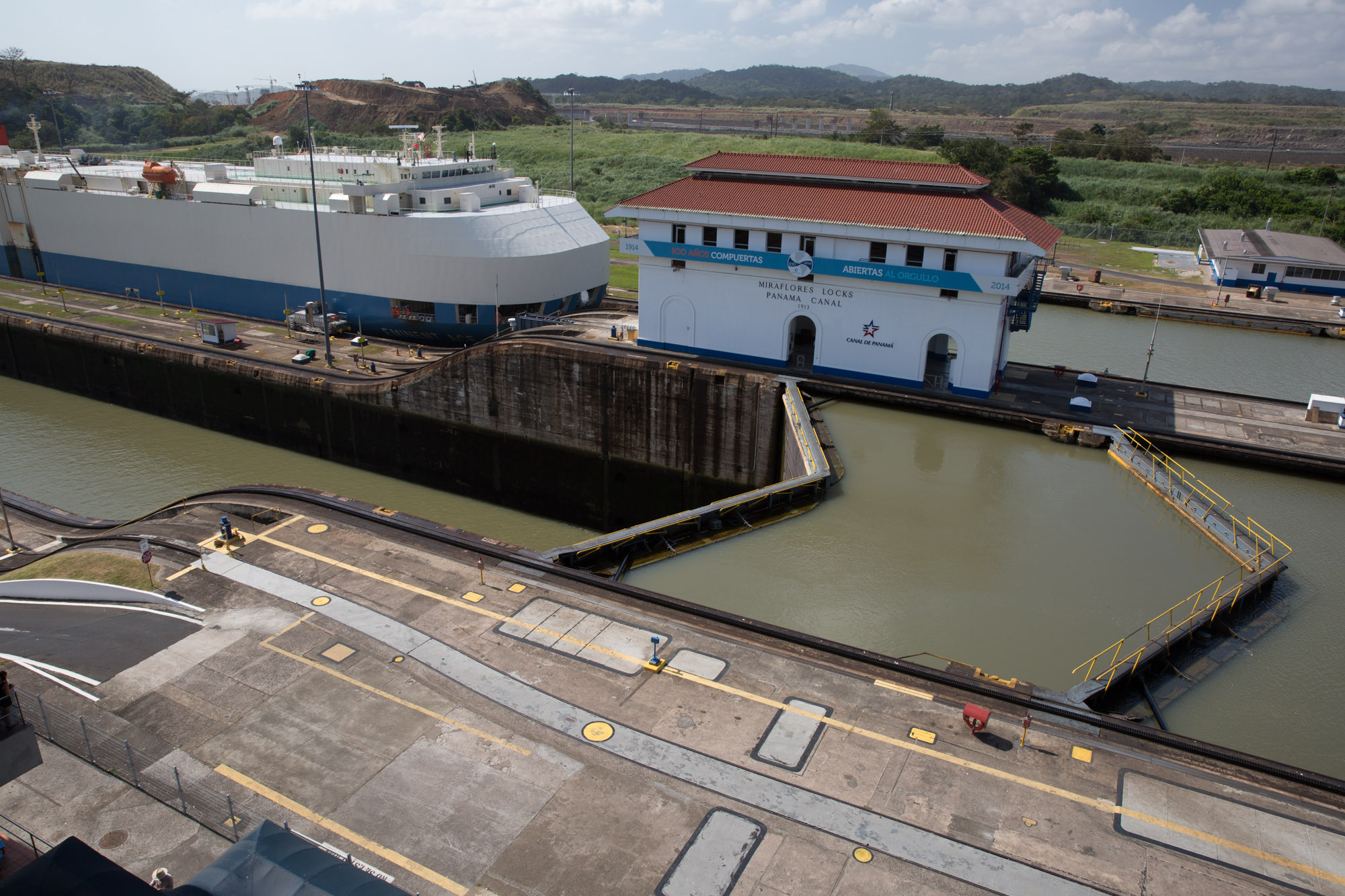 Las esclusas de Miraflores del canal de Panamá