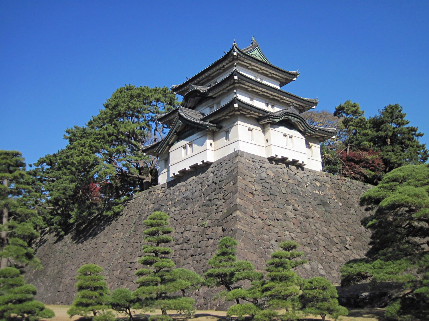Fujimi-yagura, el observatorio del Monte Fuji en el Palacio Imperial de Tokio
