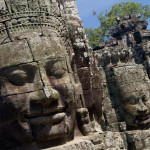 Caras de piedra en Bayon, Siem Riep, Camboya