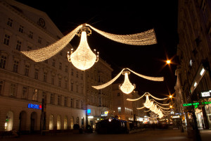 Iluminación de Navidad, Viena, Austria