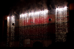 Cortina pirotécnica, fête des lumières 2011 de Lyon, Francia