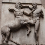 Panel de la centauromaquia del Partenón, British Museum, Londres, Reino Unido