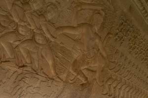 Relieve del Samudra manthan, Angkor Wat, Camboya