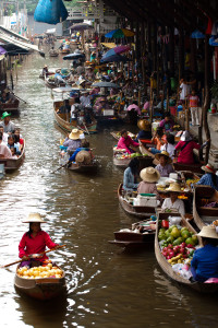 Mercado flotante de Damnoen Saduak, Tailandia