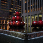 Adornos de Navidad en Rockefeller Center, Nueva York, EE.UU.