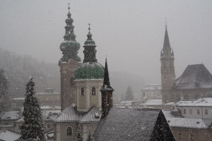 Tormenta de nieve en Salzburgo, Austria