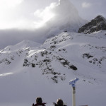 Mirador al Matterhorn en las pistas de esquí de Zermatt, Suiza