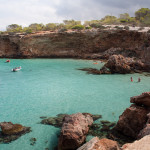 Cala en las playas de Comte, Ibiza, España