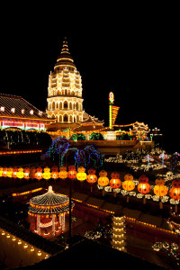 Templo Kek Lok Si durante el año nuevo chino, isla de Penang, Malasia