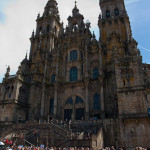 Vista desde la plaza del Obradoiro de la Catedral de Santiago de Compostela, España