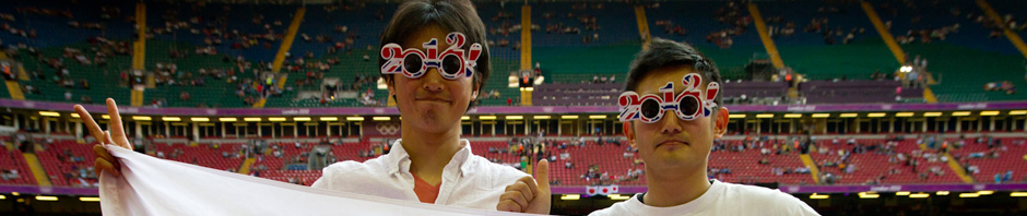 Fans japoneses en las Olimpiadas de Londres 2012