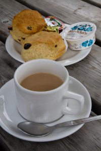 Un apetitoso cream tea en una tranquila tarde en la Isla de Wight, Reino Unido