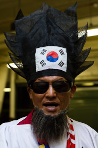 Un surcoreano bien disfrazado en las Olimpiadas de Londres 2012