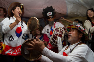 Celebración surcoreana en las Olimpiadas de Londres 2012