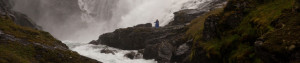 La cascada Kjosfossen, en la región de los fiordos en Noruega