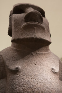 Un moai en el British Museum de Londres, Reino Unido