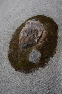 El jardín zen del templo de Ryōan-ji, Kioto, Japón