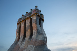 Chimeneas de la Casa Batlló, Barcelona, España