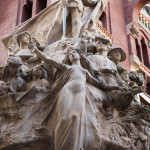 Escultura de la fachada del Palau de la Música Catalana, Barcelona, España
