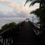 Muelle del campamento de la isla Coiba, Panamá