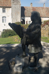 Estatua de Vauban en la ciudadela de Besanzón, Francia