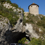 Túnel bajo la torre de la ciudadela, Besanzón, Francia