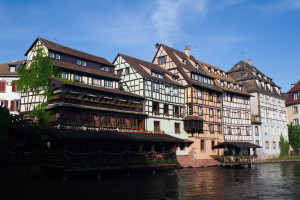 Casas tradicionales en la Petite France, Estrasburgo, Francia