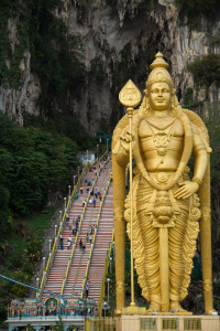 Entrada a las cuevas Batu, Kuala Lumpur, Malasia