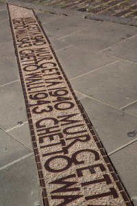 Marcador del muro del gueto de Varsovia, Polonia