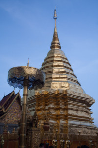 Chedi del templo Wat Phra Doi Suthep, Chiang Mai, Tailandia