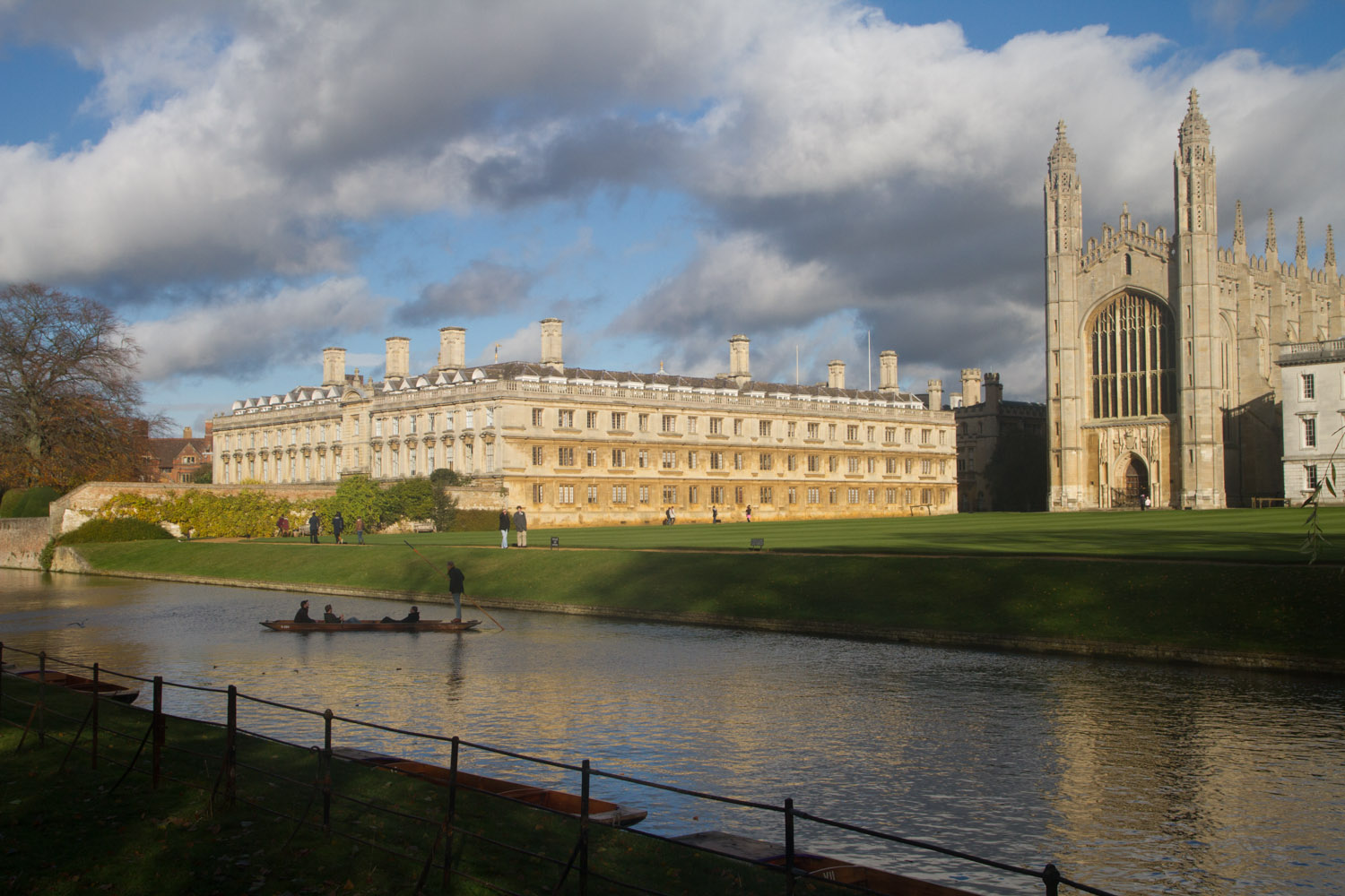 King's College y río Cam, Cambridge, Inglaterra