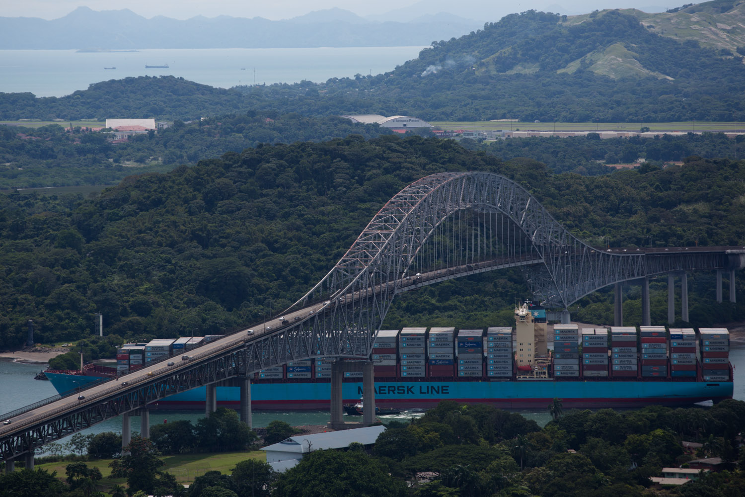 Panorámica del Puente de las Américas, Ciudad de Panamá, Panamá