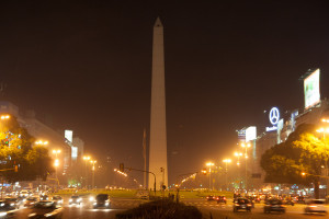 Avenida 9 de Julio y obelisco, Buenos Aires, Argentina