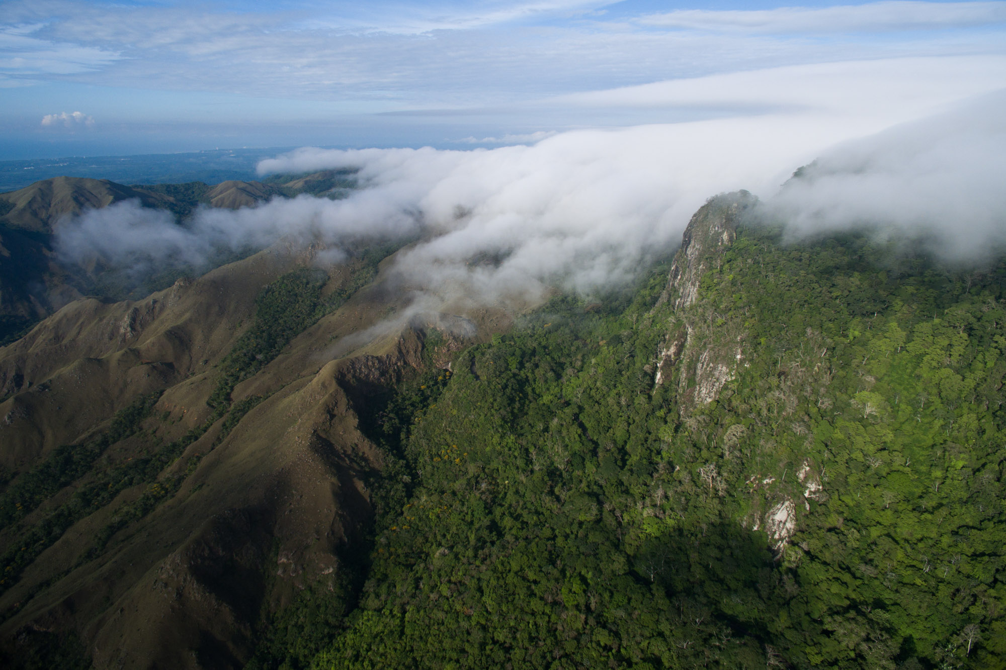 Vista áerea del parque nacional Altos de Campana, Panamá